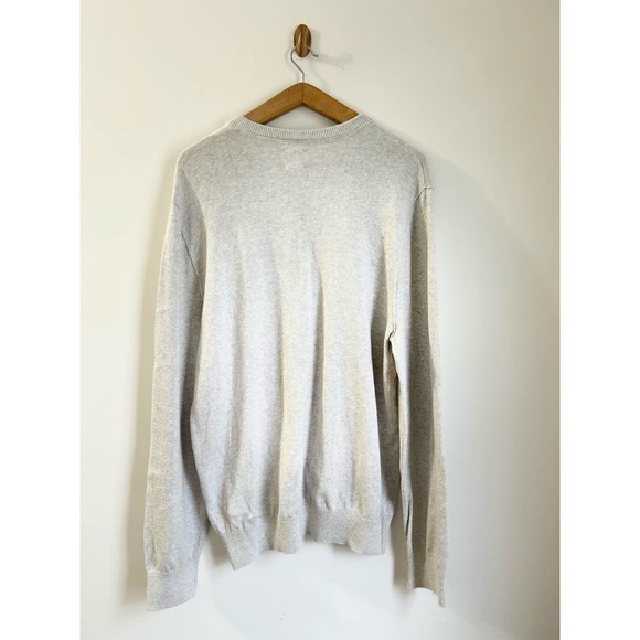 Gap Mens V-Neck 100% Merino Wool Pullover Sweater Gray Heather XL - Picture 3 of 7